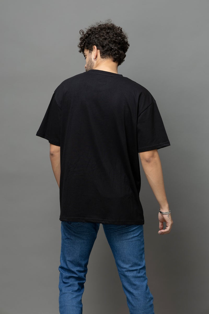 Go Devil Printed Oversized Black T-Shirt for Men - Image 2